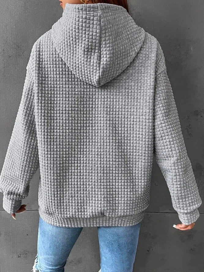 Damen Hoodie im lässigen Stil mit praktischer Kängurutasche - 5 - Annoboutique