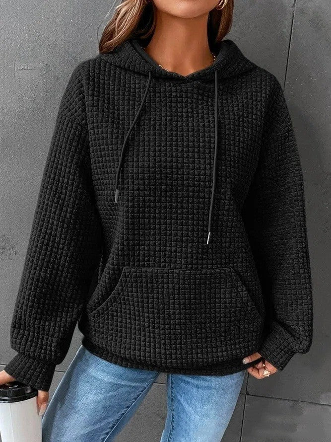 Damen Hoodie im lässigen Stil mit praktischer Kängurutasche - 6 - Annoboutique