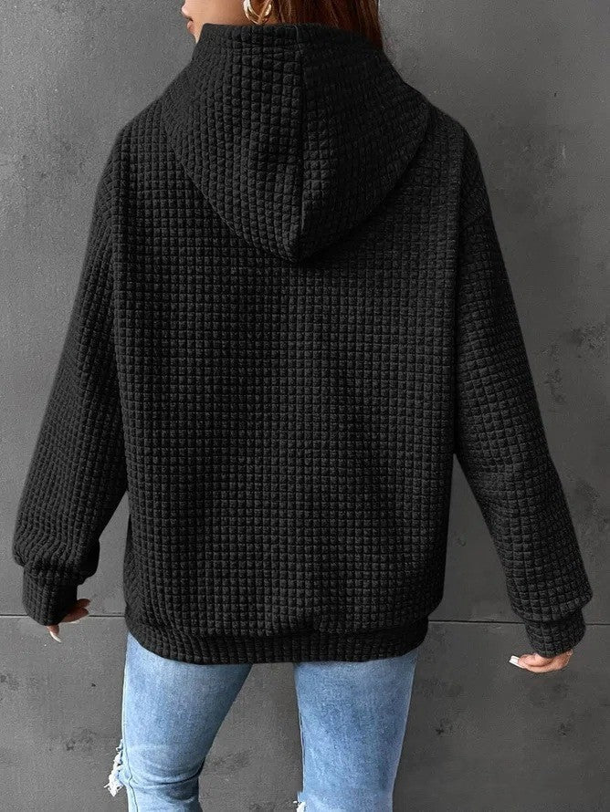 Damen Hoodie im lässigen Stil mit praktischer Kängurutasche - 7 - Annoboutique
