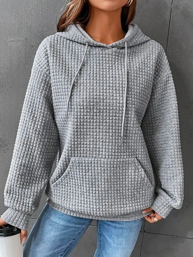 Damen Hoodie im lässigen Stil mit praktischer Kängurutasche - 9 - Annoboutique