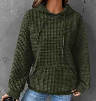 Damen Hoodie im lässigen Stil mit praktischer Kängurutasche - 10 - Annoboutique
