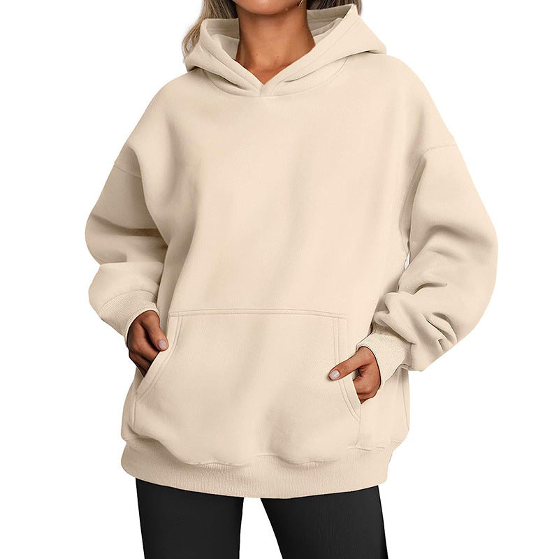 Oversized Kapuzenpullover für Damen mit praktischen Taschen - 3 - Annoboutique