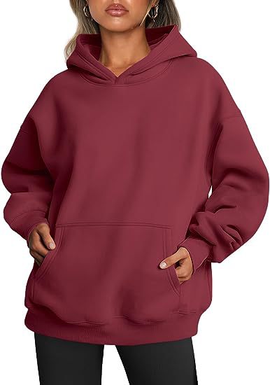 Oversized Kapuzenpullover für Damen mit praktischen Taschen - 4 - Annoboutique