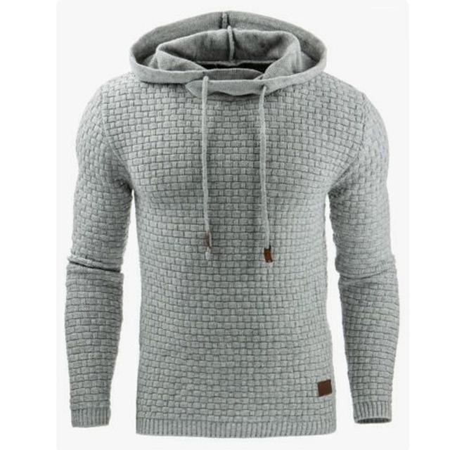 Modischer Herren-Hoodie mit strukturierter Oberfläche im Regular Fit - 1 - Annoboutique