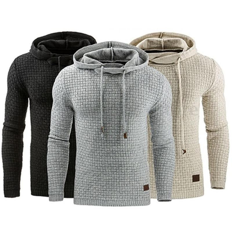 Modischer Herren-Hoodie mit strukturierter Oberfläche im Regular Fit - 3 - Annoboutique