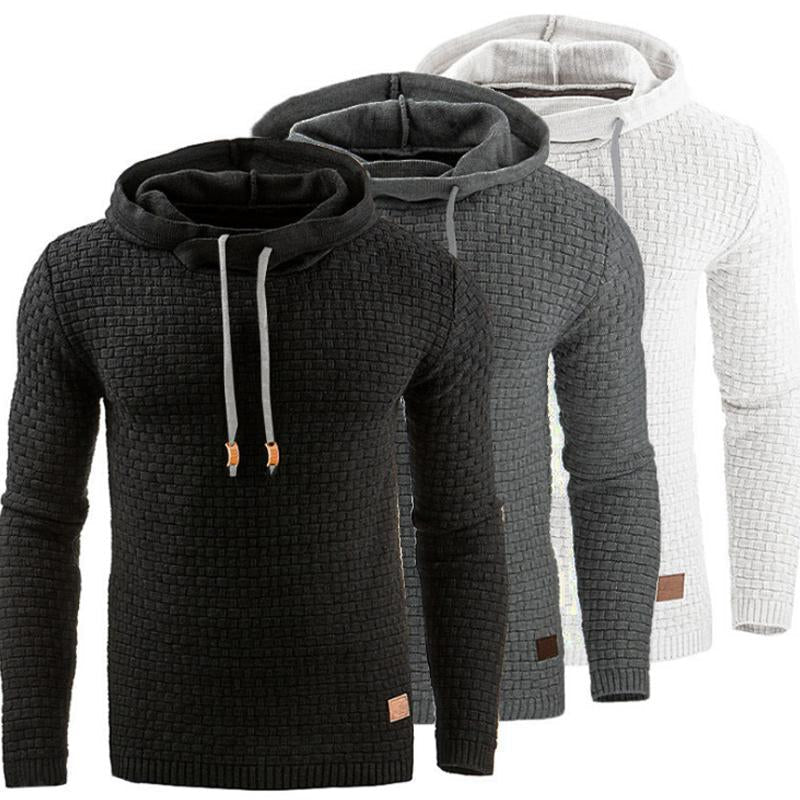Modischer Herren-Hoodie mit strukturierter Oberfläche im Regular Fit - 4 - Annoboutique
