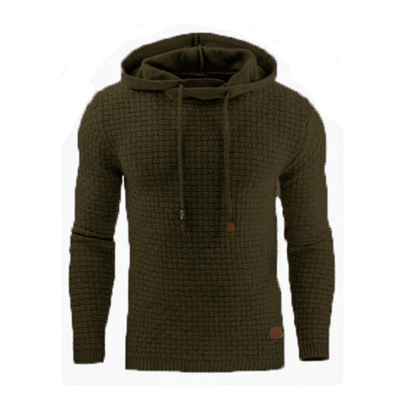 Modischer Herren-Hoodie mit strukturierter Oberfläche im Regular Fit - 7 - Annoboutique