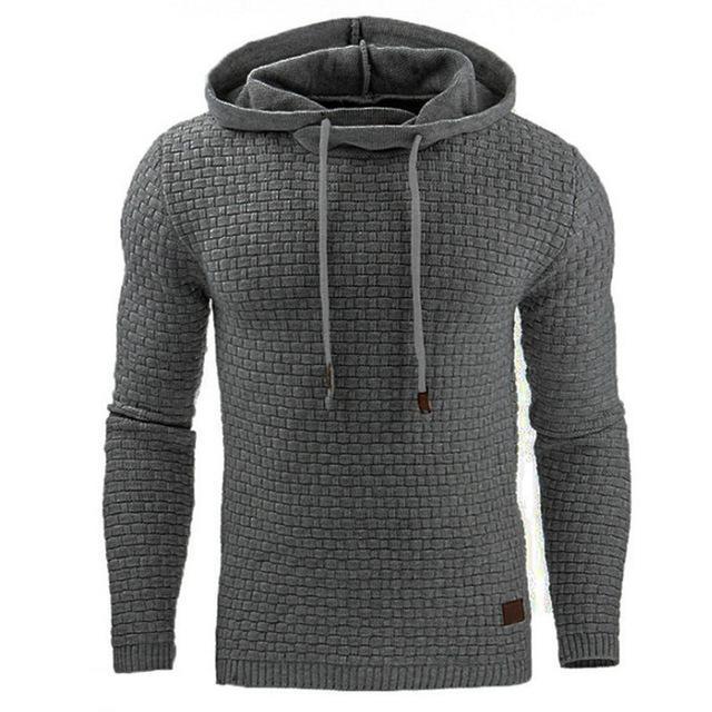Modischer Herren-Hoodie mit strukturierter Oberfläche im Regular Fit - 10 - Annoboutique
