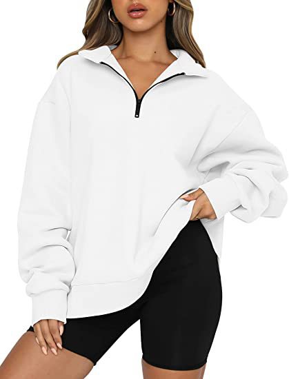 Modisches Damen-Sweatshirt mit Halbzipper und lässigem Schnitt - 9 - Annoboutique