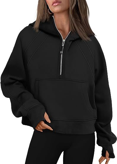 Damen Hoodie mit Kapuze und Reißverschluss im lässigen Stil - 2 - Annoboutique