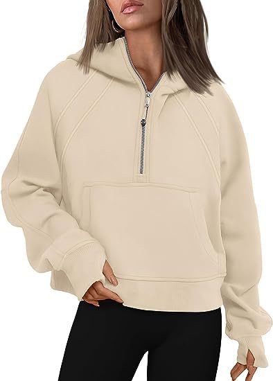 Damen Hoodie mit Kapuze und Reißverschluss im lässigen Stil - 3 - Annoboutique