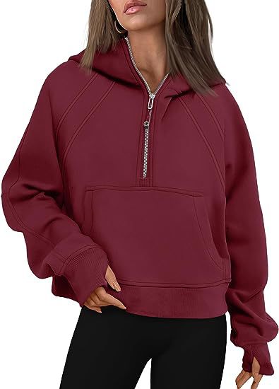 Damen Hoodie mit Kapuze und Reißverschluss im lässigen Stil - 4 - Annoboutique