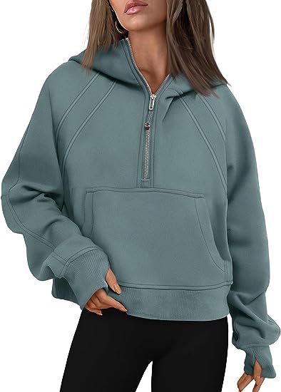 Damen Hoodie mit Kapuze und Reißverschluss im lässigen Stil - 5 - Annoboutique