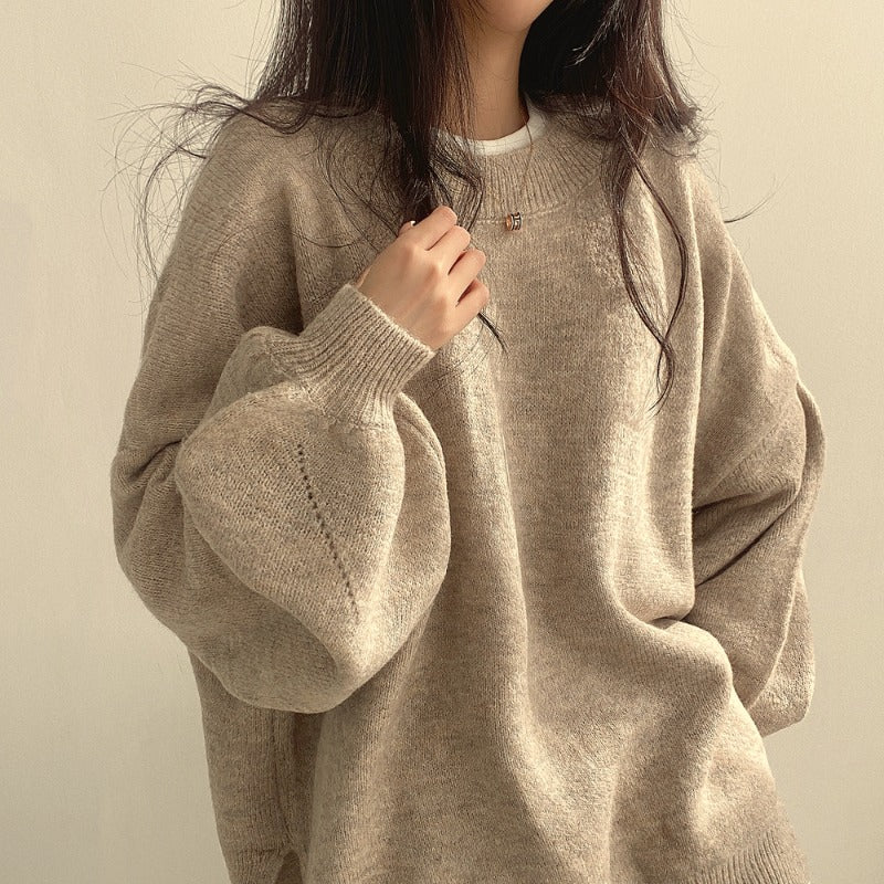 Damenpullover mit lässiger Passform und eleganten Puffärmeln - 1 - Annoboutique