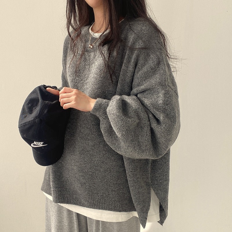 Damenpullover mit lässiger Passform und eleganten Puffärmeln - 4 - Annoboutique