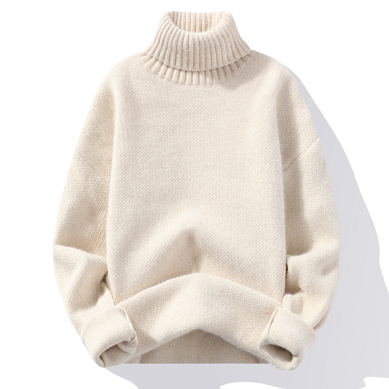 Modischer Slim-Fit Pullover für Herren mit hohem Kragen - 8 - Annoboutique