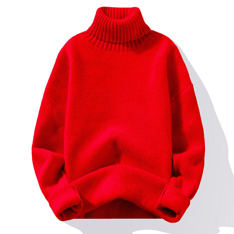 Modischer Slim-Fit Pullover für Herren mit hohem Kragen - 12 - Annoboutique