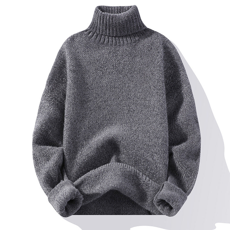 Modischer Slim-Fit Pullover für Herren mit hohem Kragen - 13 - Annoboutique