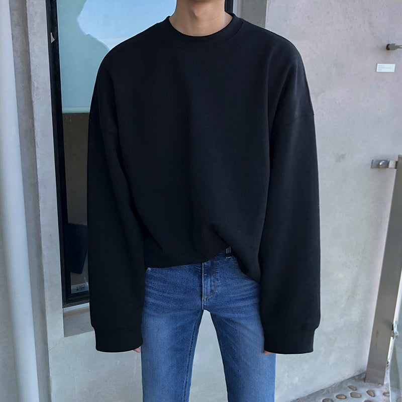Bequemer Herrenpullover mit Rundhalsausschnitt im Relaxed Fit - 3 - Annoboutique