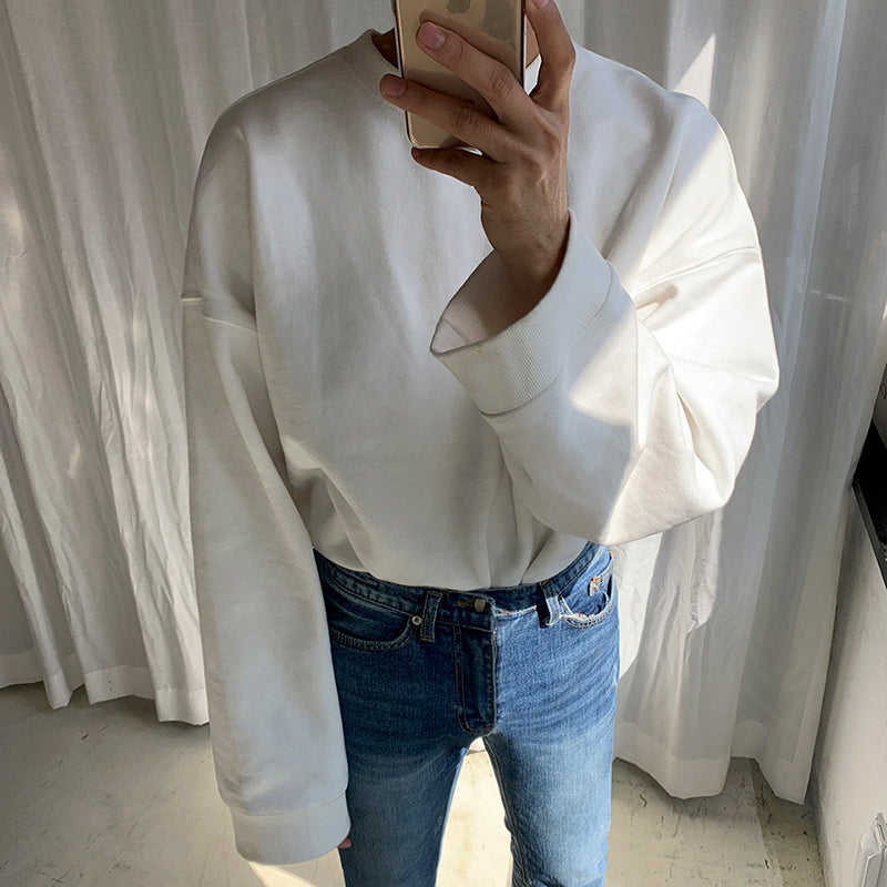 Bequemer Herrenpullover mit Rundhalsausschnitt im Relaxed Fit - 5 - Annoboutique