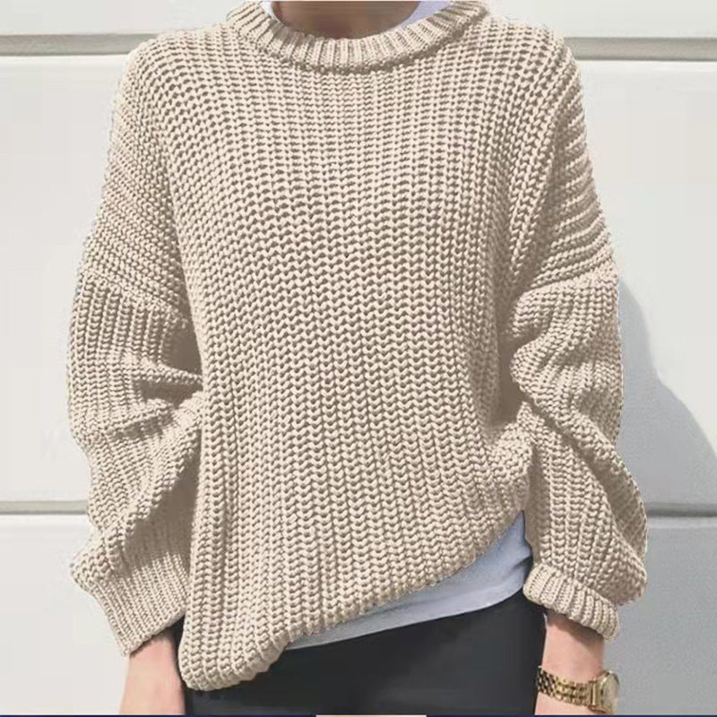Damenpullover mit Lässig Schnitt und Rundhalsdesign - 4 - Annoboutique
