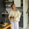 Damen Sweater mit Verspielt Schleifendetail und Bequemer Passform - 6 - Annoboutique