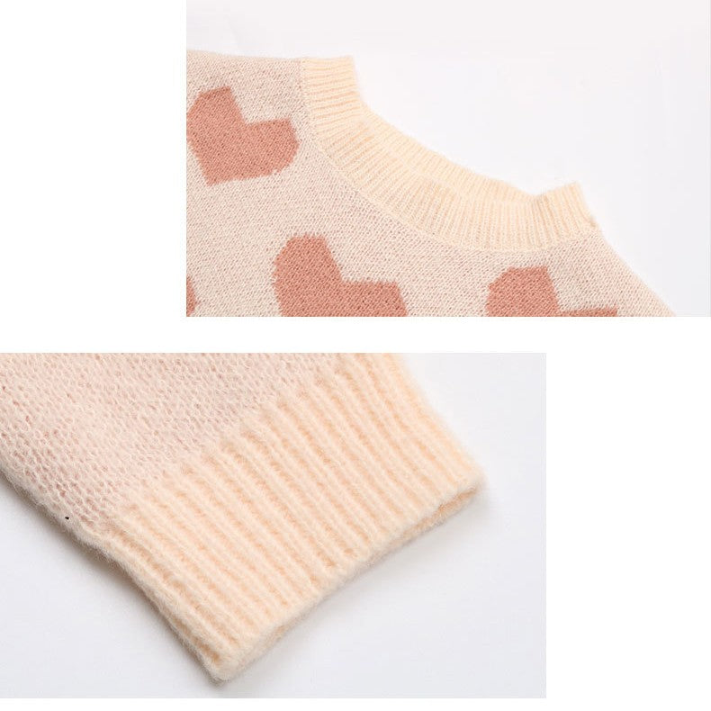 Freizeitpullover für Damen mit Herzdesign - 4 - Annoboutique