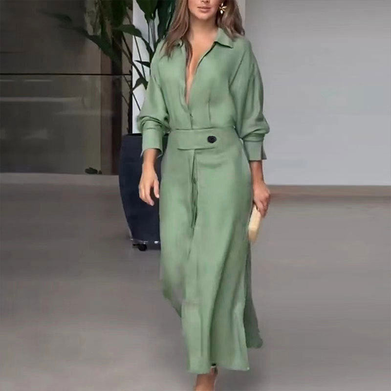 Stylisches Damenmaxikleid mit taillierter Silhouette - 1 - Annoboutique