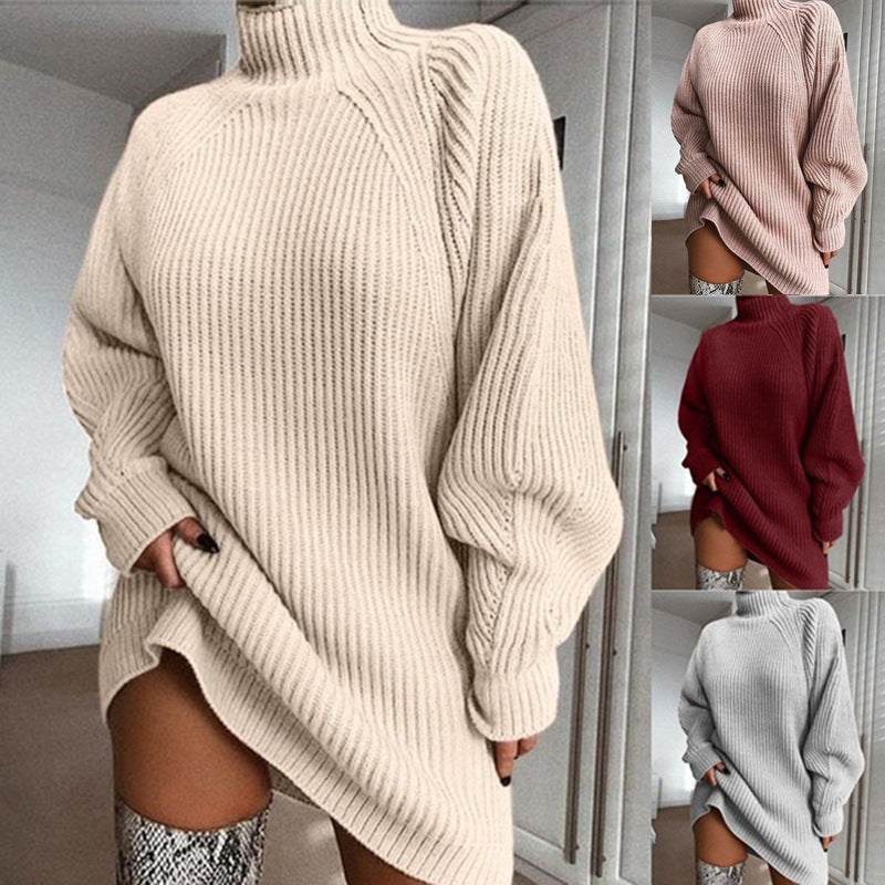 Damen Strickpullover mit Stehkragen und Oversized-Schnitt - 3 - Annoboutique