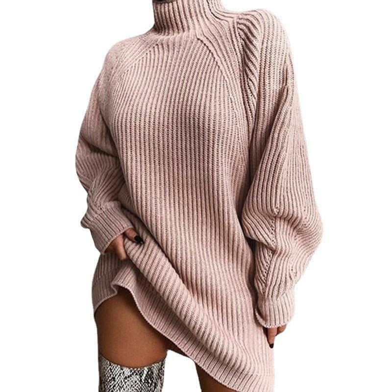 Damen Strickpullover mit Stehkragen und Oversized-Schnitt - 6 - Annoboutique