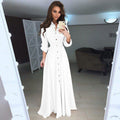 Damen Hemdblusenkleid mit langen Ärmeln und taillierendem Gürtel - 2 - Annoboutique