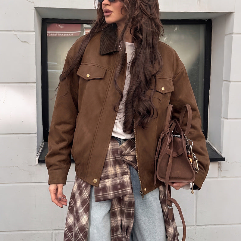 Modische Damenjacke im Lässigen Stil mit Knopfverschluss - 3 - Annoboutique