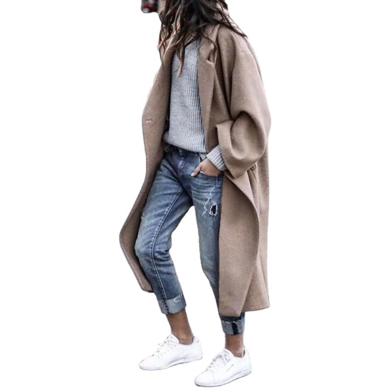 Eleganter Damenmantel mit Relaxed Fit und 3D-Verzierungen - 2 - Annoboutique