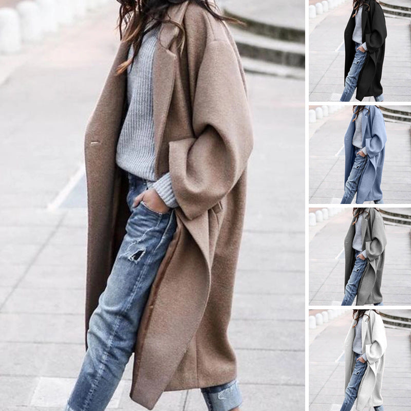 Eleganter Damenmantel mit Relaxed Fit und 3D-Verzierungen - 7 - Annoboutique