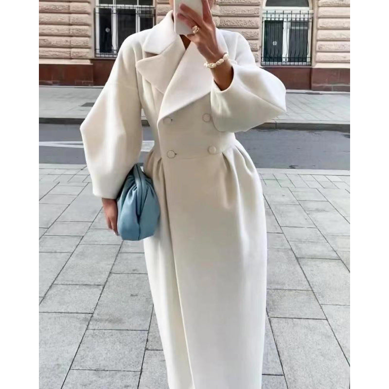 Stylischer Damenmantel mit taillierter Silhouette und Ballonärmeln - 4 - Annoboutique