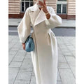 Stylischer Damenmantel mit taillierter Silhouette und Ballonärmeln - 4 - Annoboutique