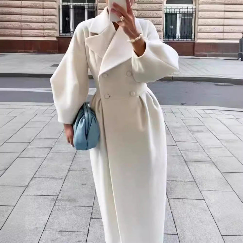 Stylischer Damenmantel mit taillierter Silhouette und Ballonärmeln - 7 - Annoboutique