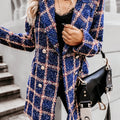 Eleganter Damenblazer im Doppelreiher-Design mit markantem Muster - 10 - Annoboutique