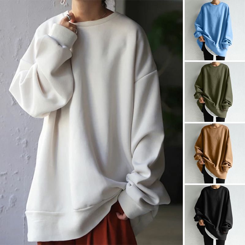 Damen Sweatshirt mit lässiger Passform und modischen Patches - 7 - Annoboutique