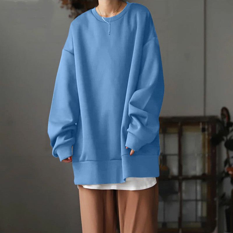 Damen Sweatshirt mit lässiger Passform und modischen Patches - 14 - Annoboutique