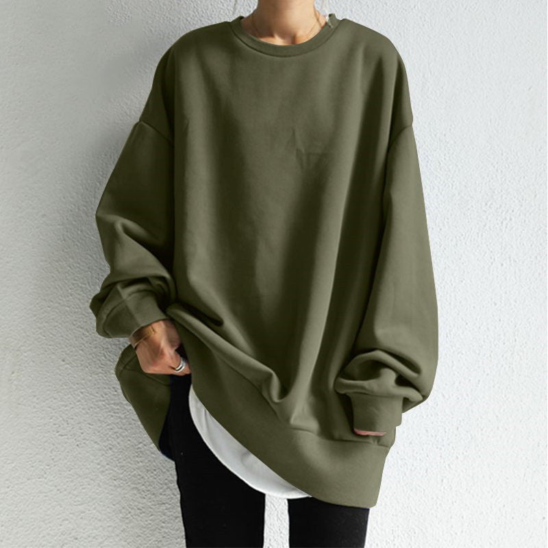 Damen Sweatshirt mit lässiger Passform und modischen Patches - 18 - Annoboutique