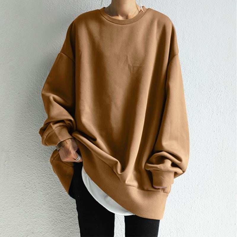 Damen Sweatshirt mit lässiger Passform und modischen Patches - 23 - Annoboutique