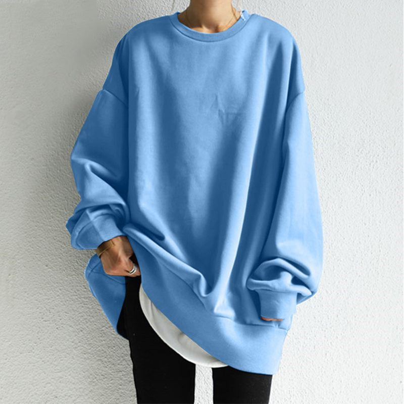 Damen Sweatshirt mit lässiger Passform und modischen Patches - 24 - Annoboutique