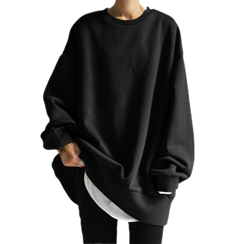 Damen Sweatshirt mit lässiger Passform und modischen Patches - 28 - Annoboutique