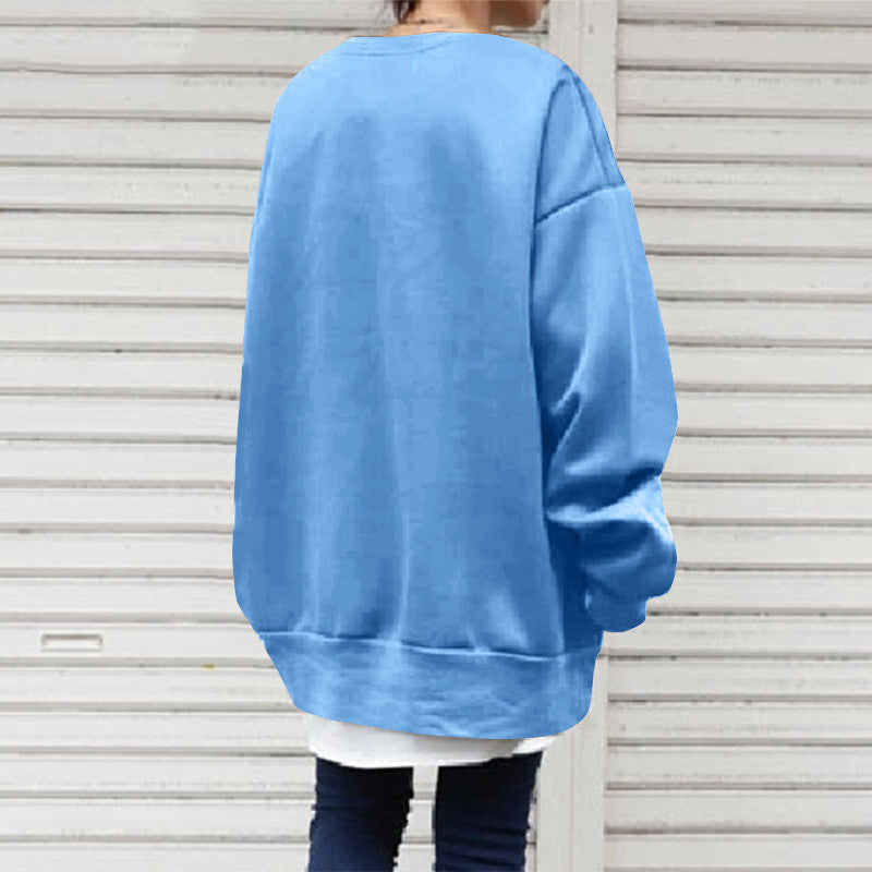 Damen Sweatshirt mit lässiger Passform und modischen Patches - 30 - Annoboutique