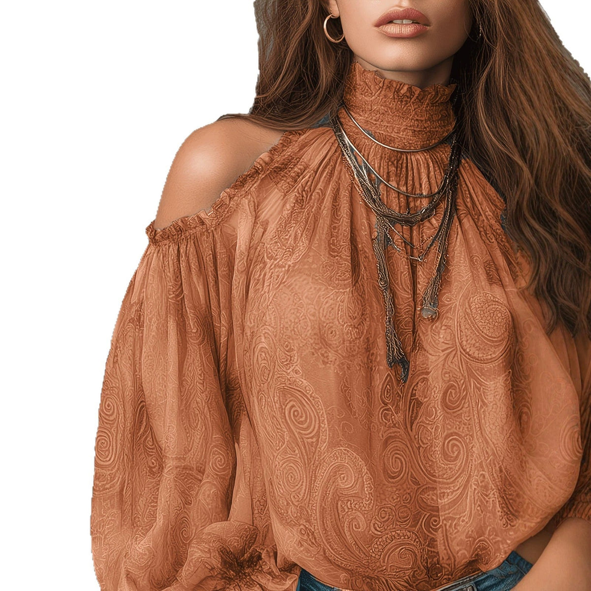 Damenbluse mit Off-Shoulder-Design und lässigem Schnitt - 2 - Annoboutique