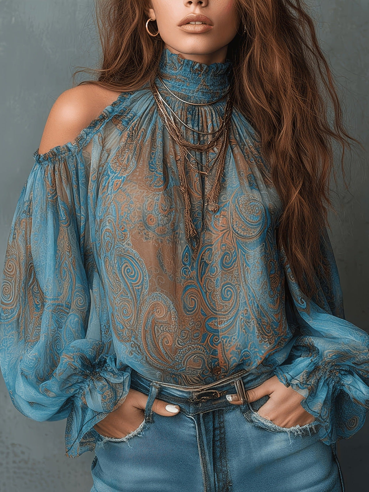 Damenbluse mit Off-Shoulder-Design und lässigem Schnitt - 3 - Annoboutique