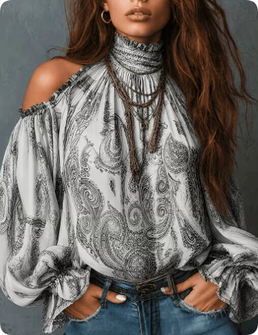 Damenbluse mit Off-Shoulder-Design und lässigem Schnitt - 4 - Annoboutique