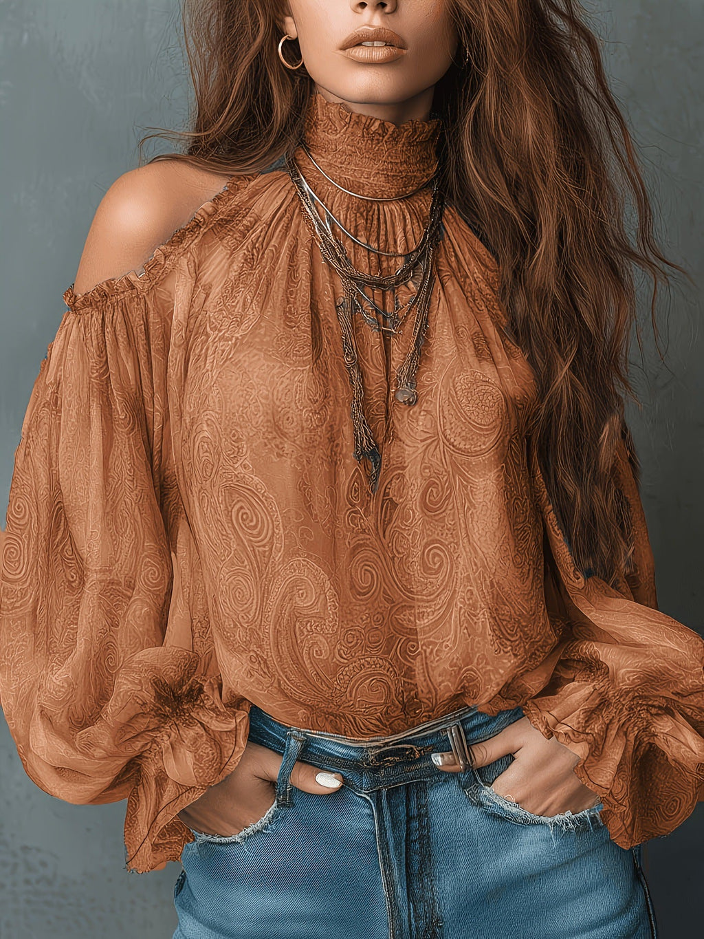 Damenbluse mit Off-Shoulder-Design und lässigem Schnitt - 5 - Annoboutique