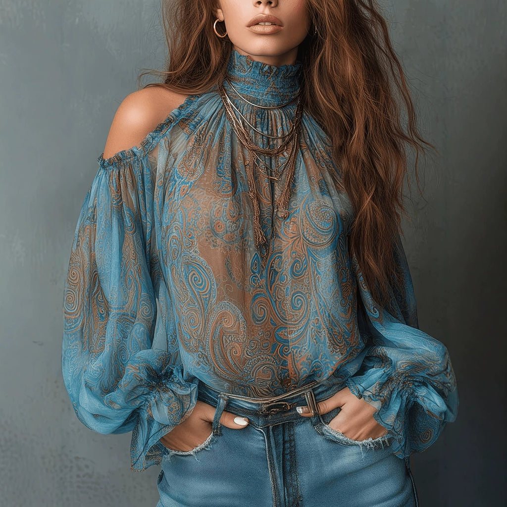 Damenbluse mit Off-Shoulder-Design und lässigem Schnitt - 10 - Annoboutique